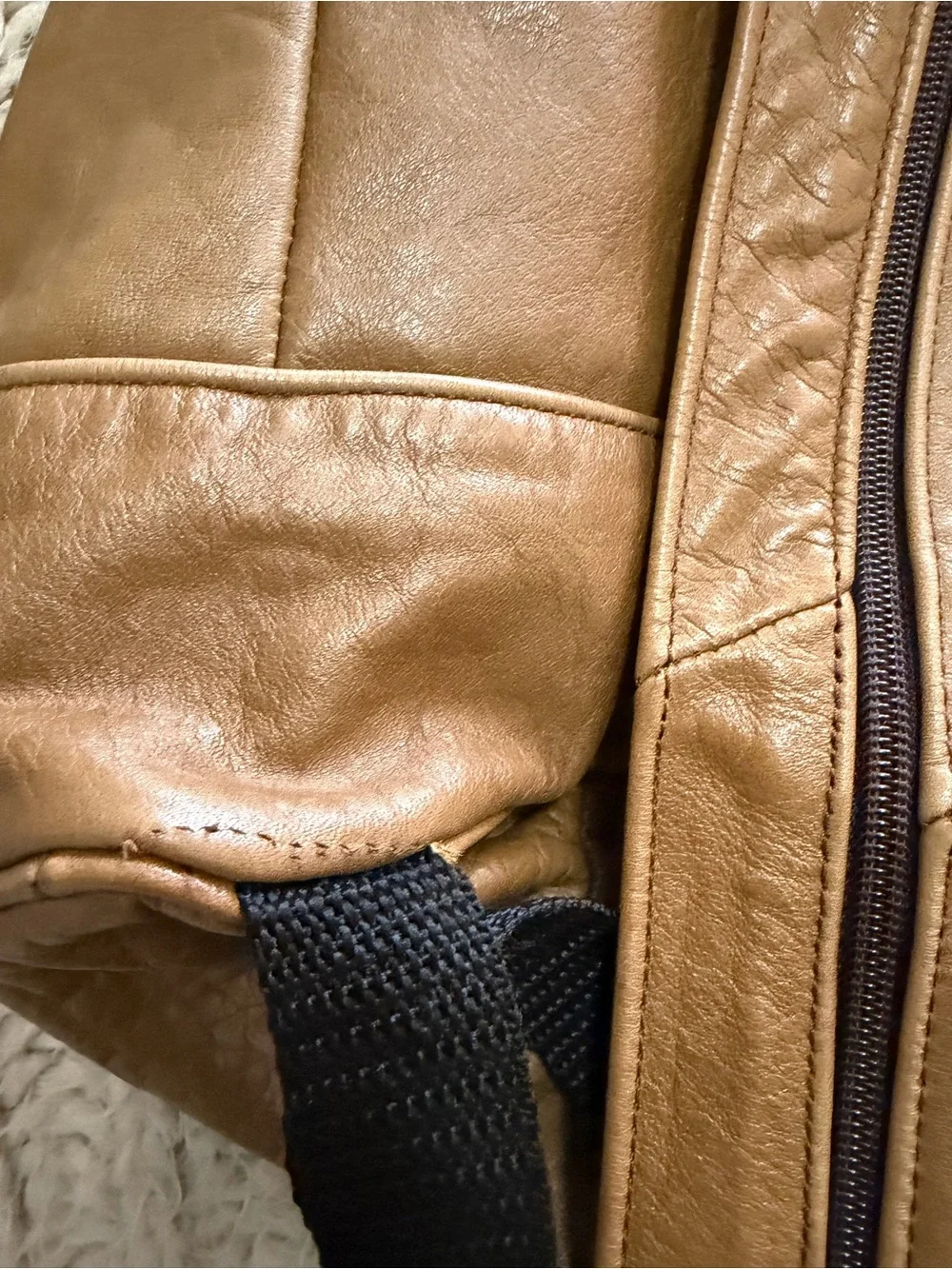 Tan Leather Backpack – Classic Everyday Bag